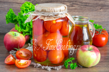 Маринованные помидоры с яблочным соком на зиму