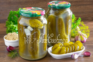 Соленые огурцы с горчицей на зиму
