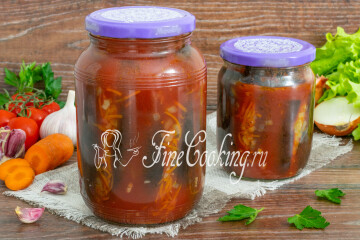 Баклажаны, фаршированные овощами, на зиму