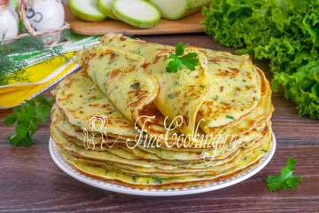 Блины из кабачков на кефире на сковороде
