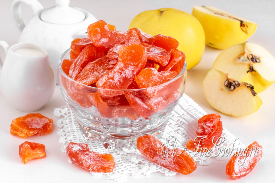 Цукаты из айвы — готовое блюдо