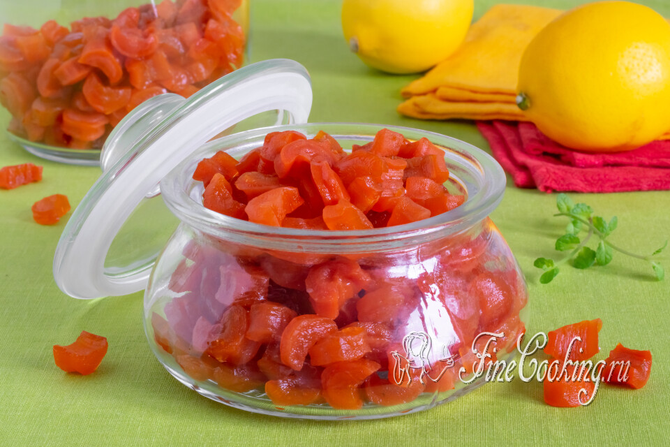 Цукаты из моркови — готовое блюдо
