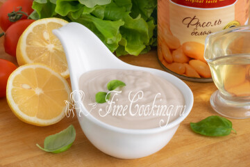 Домашний постный майонез из фасоли