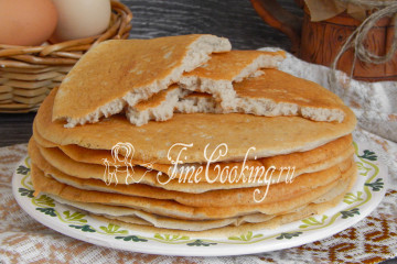 Дрожжевые блины с гречневой мукой