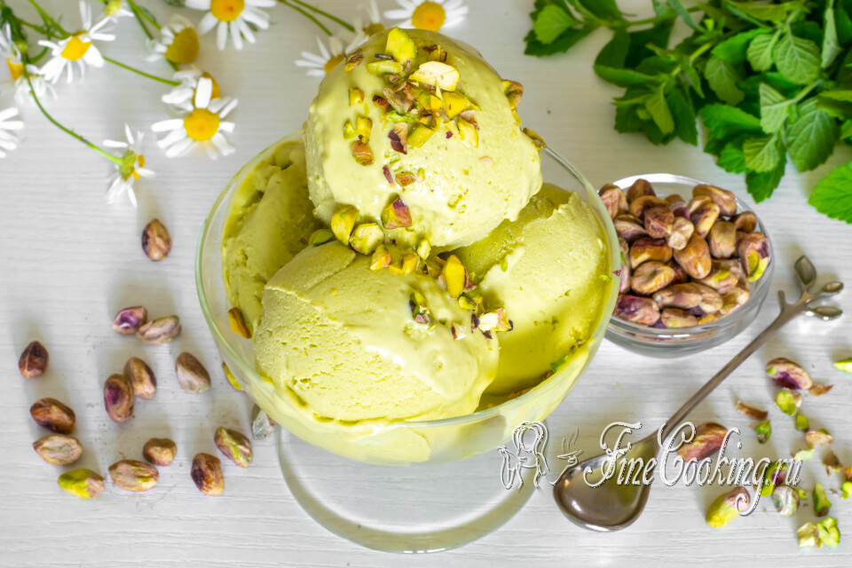 Фисташковое мороженое в домашних условиях — готовое блюдо