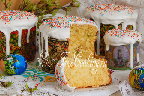 Бабушкины куличи, покрытые плотной белковой глазурью