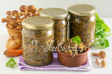 Икра из опят через мясорубку на зиму