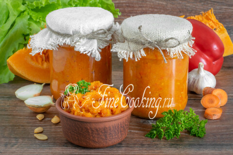 Тыквенная икра в банке — овощная закуска, соус или намазка