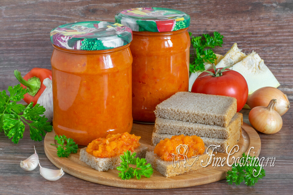Кабачковая икра через мясорубку на зиму — готовое блюдо