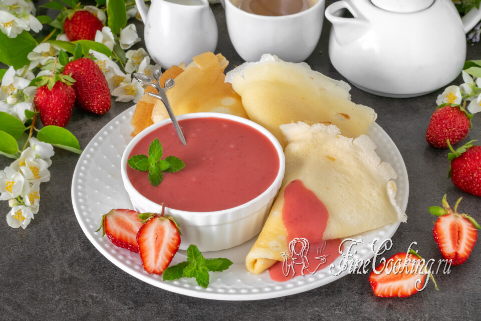Клубничный курд — готовое блюдо