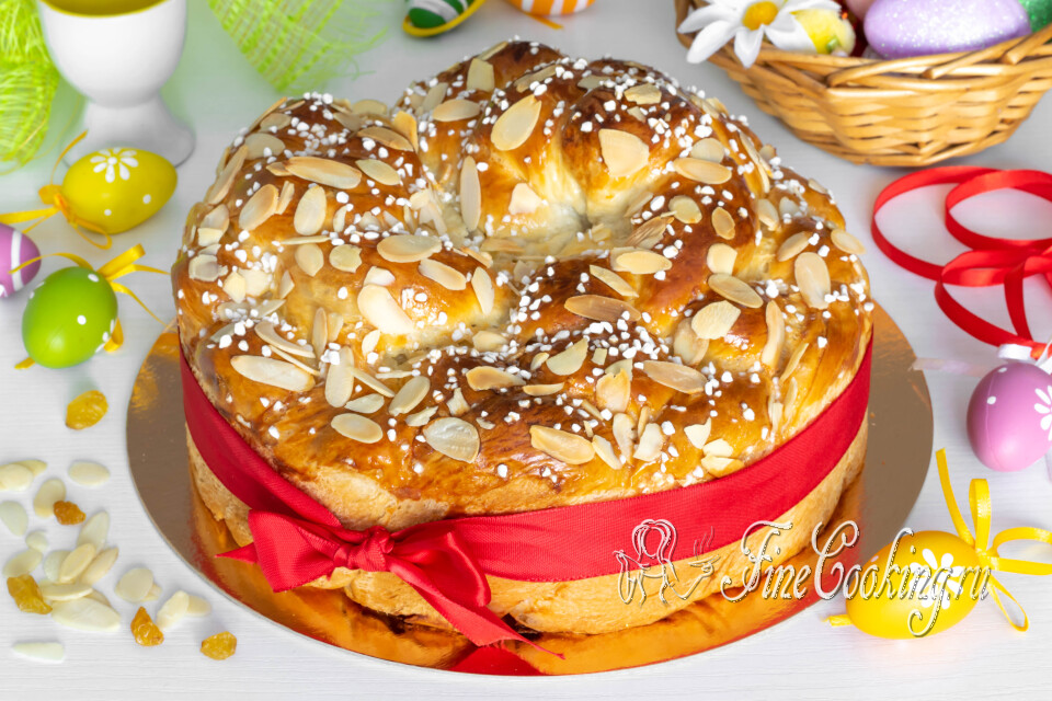 Козунак (болгарский пасхальный пирог) — готовое блюдо