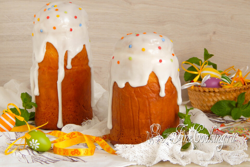 Кружевной кулич — готовое блюдо