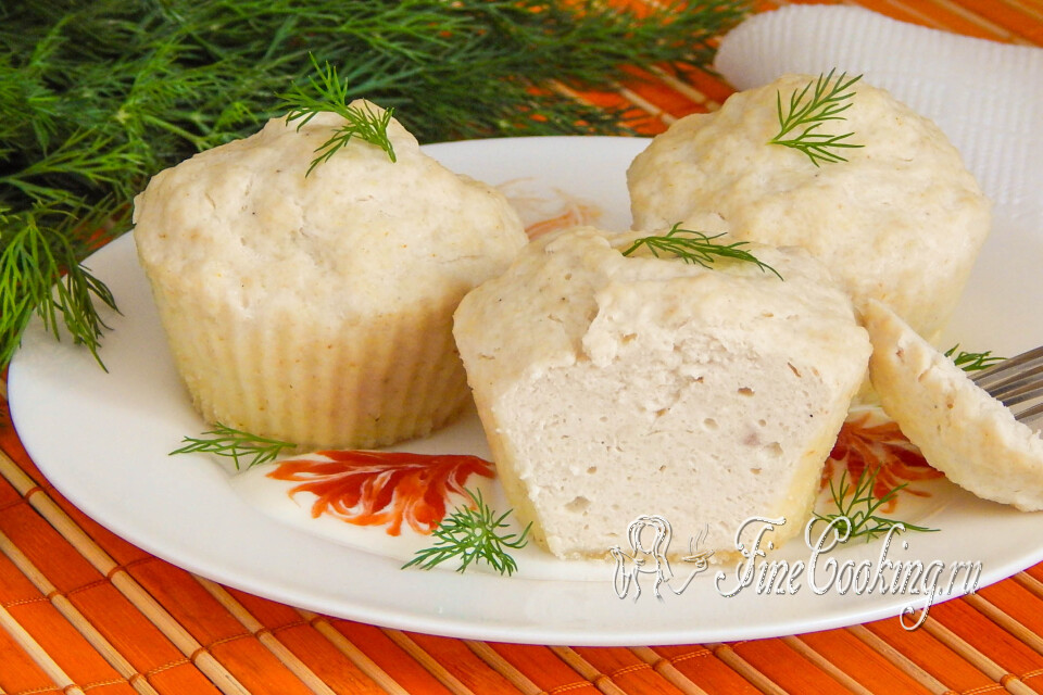 Куриное суфле на пару — готовое блюдо