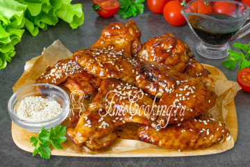 Куриные крылышки в соусе Терияки в духовке