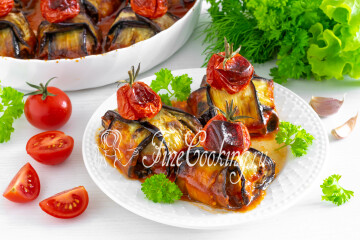 Кюрдан-кебаб (запеченные баклажаны с фаршем и помидорами)