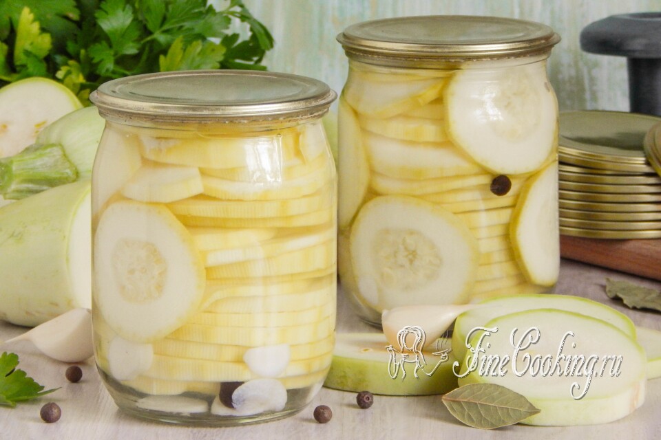 Маринованные кабачки на зиму — готовое блюдо