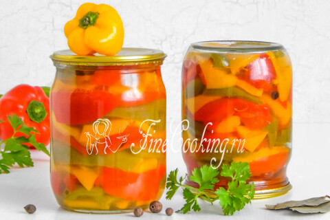 Маринованный болгарский перец в банке — хрустящая закуска на зиму