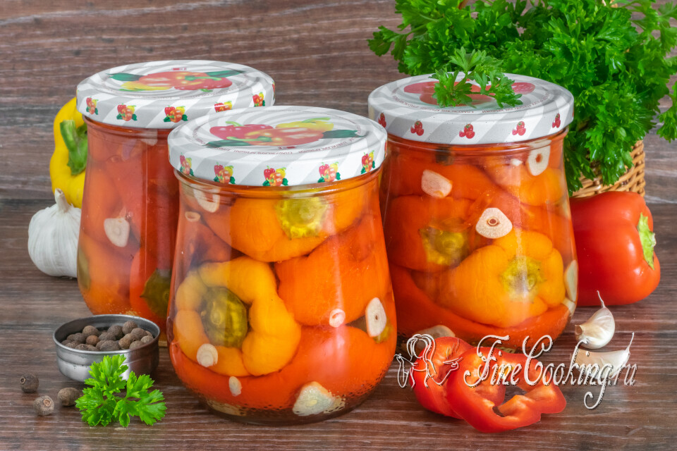 Маринованный жареный перец на зиму — готовое блюдо