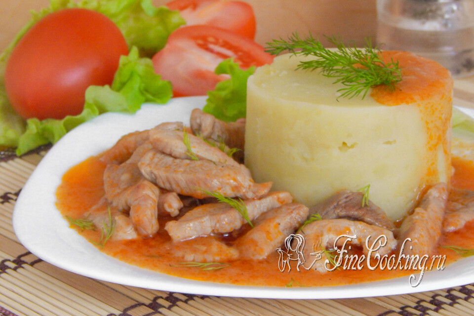 Мясная подлива из свинины — готовое блюдо