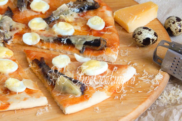 Пицца со шпротами