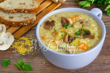 Постный кулеш с грибами