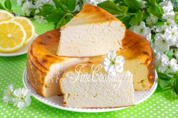 Пышная творожная запеканка