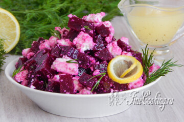 Салат из свеклы с сыром фета