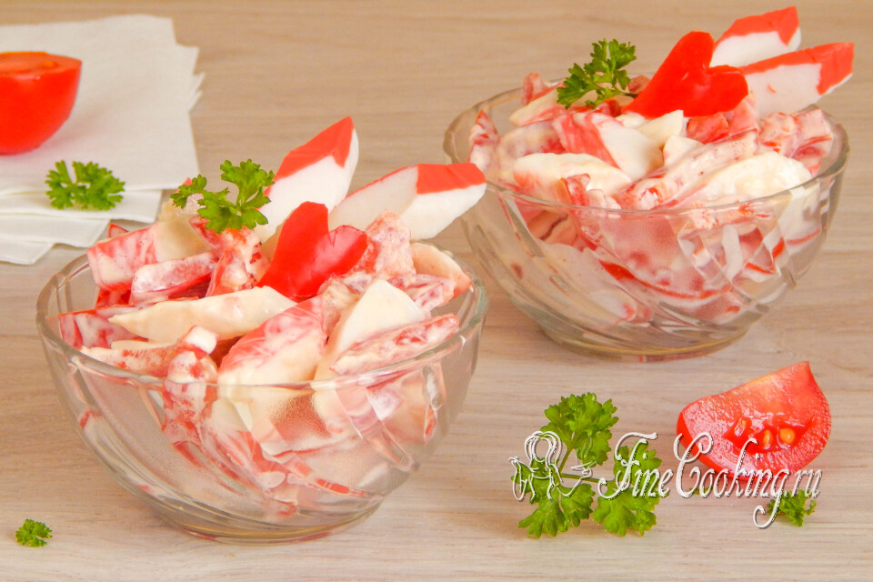 Салат Красное море — готовое блюдо