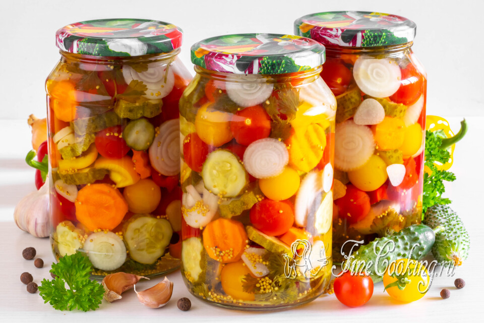 Самое вкусное маринованное ассорти на зиму — готовое блюдо