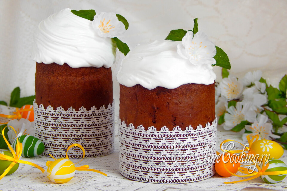 Шоколадный кулич — готовое блюдо