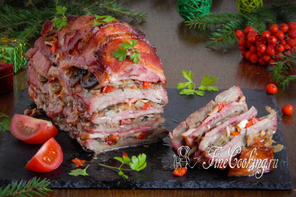 Слоеное мясо — готовое блюдо