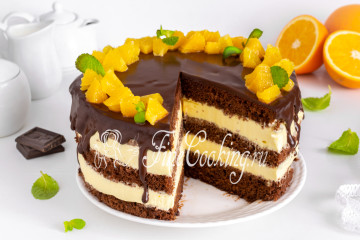 Шоколадно-апельсиновый торт