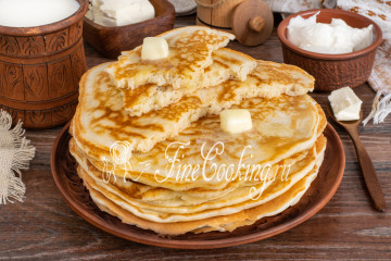 Толстые дрожжевые блины