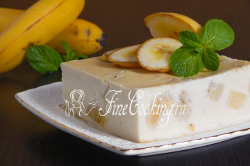 Творожная запеканка с бананом