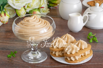 Творожный крем с вареной сгущенкой