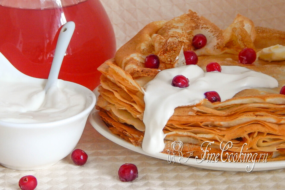 Вкусные блинчики на сыворотке — готовое блюдо