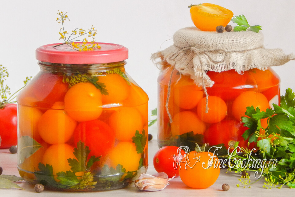 Вкусные маринованные помидоры на зиму — готовое блюдо
