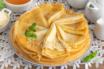 Заварные блинчики на молоке