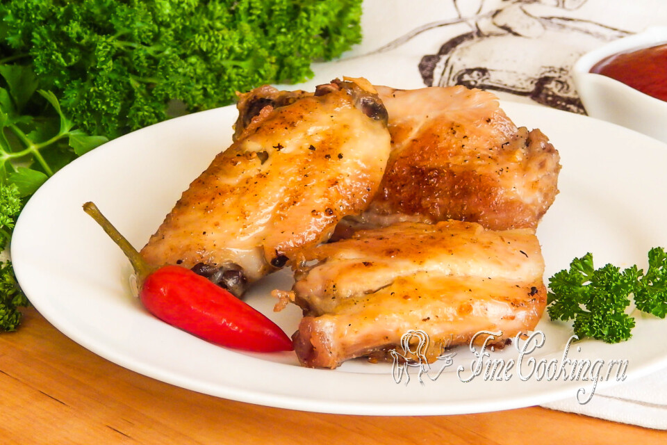 Жареная курица на сковороде — готовое блюдо